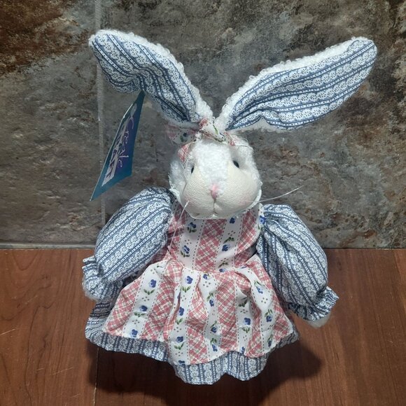 Create A Craft Stuffed Bunny Easter Rabbit Country Farm House 12" - Picture 3 of 14
